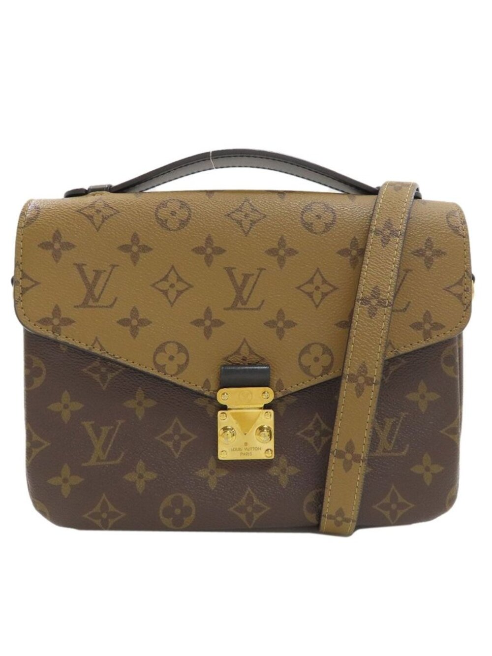 Louis Vuitton Pochette Metis MM Handbag Monogram Reverse